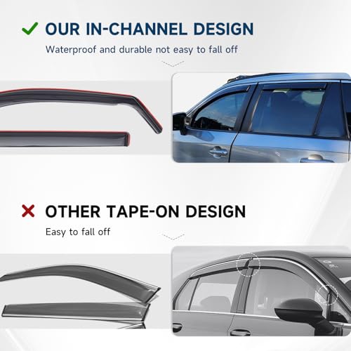 DORENA in-Channel Rain Guards for Chevrolet Equinox 2018-2024 by DORENA - Image 4