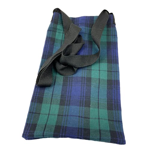 Syringe Driver Bag Storage bag, approx 11.5"H x 6.5"W Chemo Pump Bag with Cross Body Strap (Green Tartan)