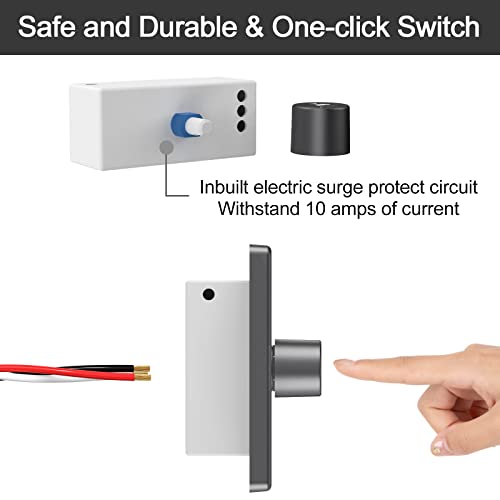 Funomo 12V 24V Dimmer Switch Rv Dimmer For Led Lights, Strip Lights, Halogen, Incandescent, High Side Pwm Rotary Switches For Camper, Trailer, Boat, Van, Truck, Marina, Cars, Interior, Fixture #TOP4