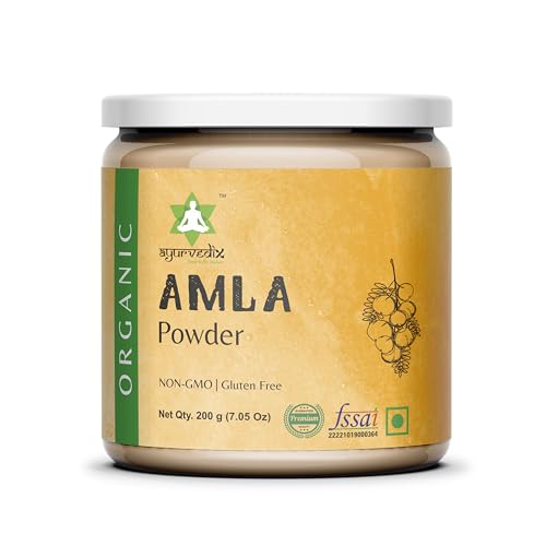 Image of Ayurvedix Organic Amla Powder 600g | Indian Gooseberry (Amla) Powder | Supports Hair, Skin & Digestive Wellness | Rich in Vitamin C | No Added Preservatives | Jaivik Bharat & USDA Certified