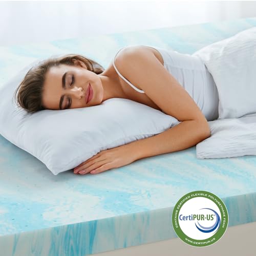 Mattress Topper, 4 Inch Gel Infused Memory Foam Mattress Topper, Twin XL by Airdown - Used condition - Image 2