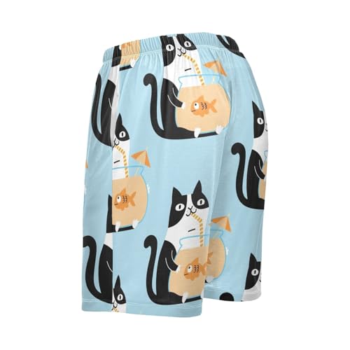 Comfy Summer Men's PJ Pajama Pants Bottoms,Soft Sleep Shorts Sleepwear with Pockets Relaxed fit for Men S-2XL3