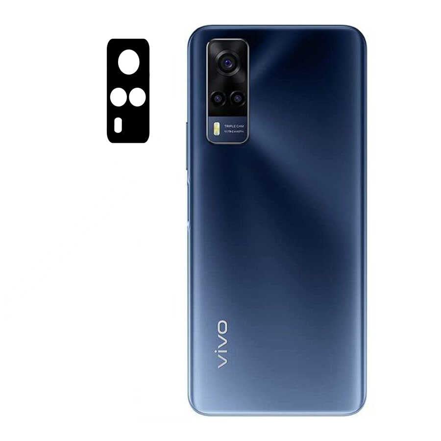 Zore Vivo Y53S 4G 3D Kamera Camı Siyah
