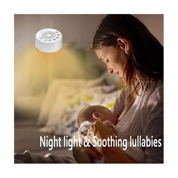 Sound-Machine-Easysleep-White-Noise-Machine-with-25-Soothing-Sounds-and-Night-Lights-with-Memory-Function-32-Levels-of-Volume-and-5-Sleep-Timer-Powered-by-AC-or-USB-for-Sleeping-Relaxation-White