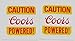 Coors Powered Racing Decals Stickers 3 Inches Long Size Vintage Set of 2