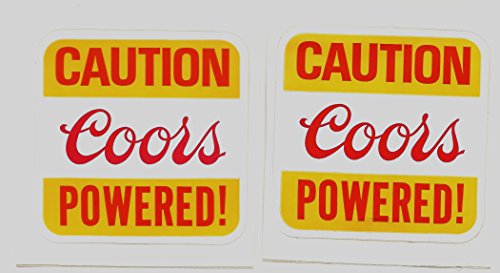 Coors Powered Racing Decals Stickers 3 Inches Long Size Vintage Set of 2