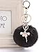 Produktbild OSYARD Schlüsselanhänger,Keychain,8 cm Niedlich Keyring mit Tanzen Engel Anhänger Frauen Schlüsselring Pompoms Schlüssel Ring Handtaschenanhänger Rucksäcke Dekor Zubehör