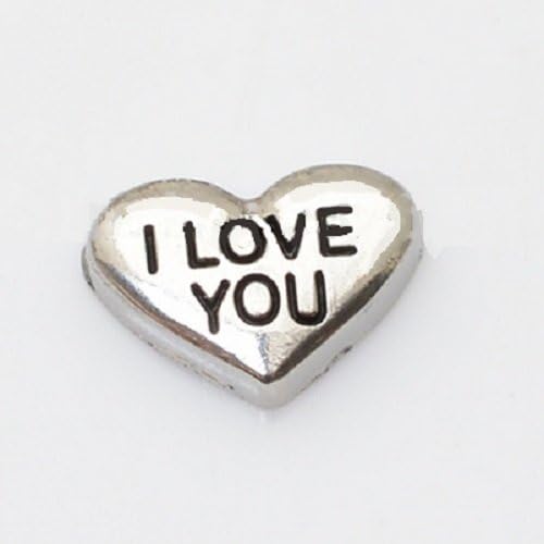 Moonlight MemoriesMoonlight Memories Silvertone Heart ' I love You ' Floating charm fits Living memory lockets and Origami Owl style lockets