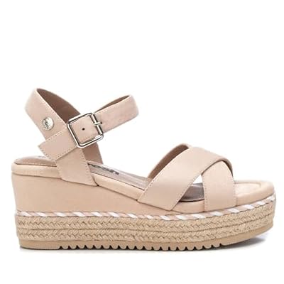 REFRESH - Sandalia Mujer Beige - Calzado Cómodo y Versátil - Moda casual - Modelo 17058704 Talla 39