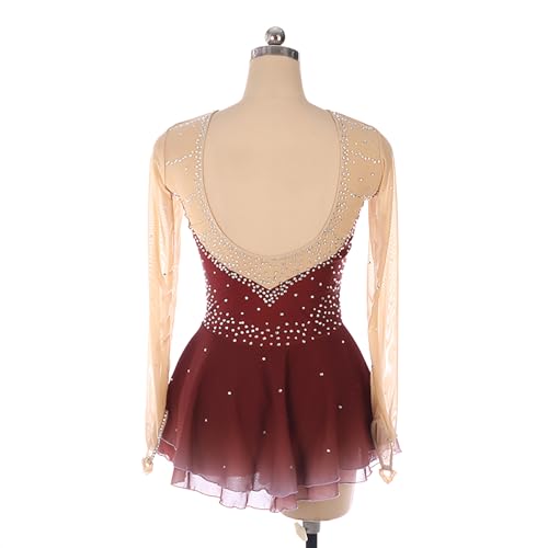 VVieer Collant de ginástica para meninas competição manga longa strass collant de ginástica meninas