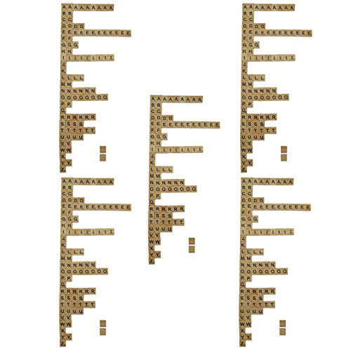 500 fichas de letras de madera - 5 juegos completos miniatura 4