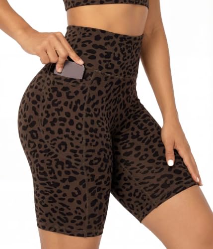 Image of Sunzel Women's No Front Seam Biker Shorts with Pockets, High Waist Tummy Control Yoga Workout Gym Bike Shorts
