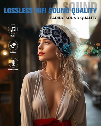 LC-dolida Sleep Headphones Bluetooth, Headband Headphones Earphones Wireless, Sleep Mask for Sleeping, Sports, Gifts, Workout, Jogging, Yoga,Insomnia, Air Travel, Meditation — view 2