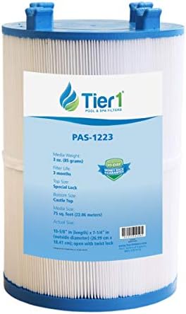 Tier1 Pool & Spa Filter Cartridge | Replacement for Dimension One 1561-00, Pleatco PDO75-2000, FC-3059, C-7367, Aladdin 17541 and More | 75 sq ft Pleated Fabric Filter Media