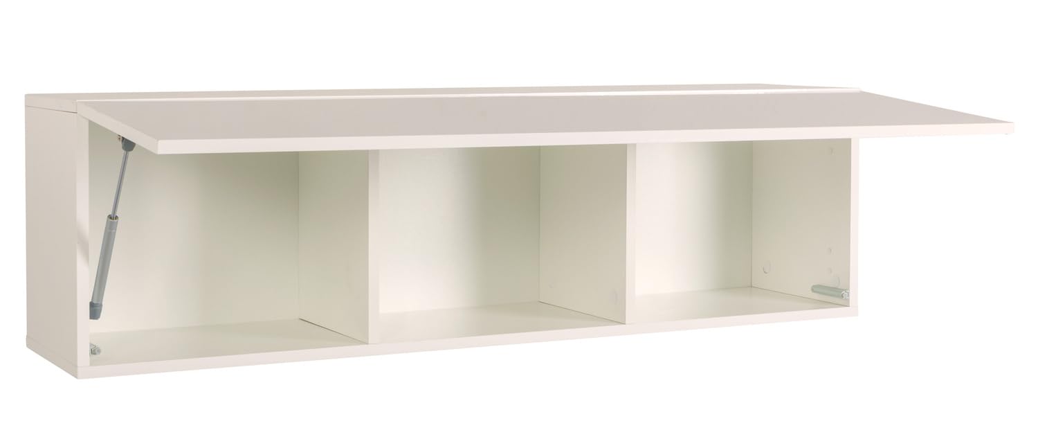 Composad | Pensile con 1 Anta Compatibile con Le Linee Vittoria, Brina e Ilago, Mobile Sospeso Soggiorno, Pensile Salotto (LxAxP): 123x35,7x30,3 cm, Grigio Cashmere Topmatt, Made In Italy