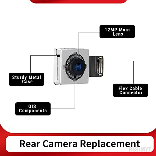For Iphone Xr Main Rear Back Camera Replacement Module 12Mp New Lens Parts With Wide Lens Ois Hdr Photos 4K Video Flex Cable Fix Assembled Repair Tools Kit For Iphonexr A1984 A2105 A2106 A2108 #TOP1