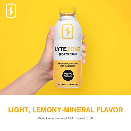 Lytezone Electrolyte Water Sports Drink - 12 Pack X 16 Fl Oz - Zero Calories, Sugar Free, No Carbohydrates, No Sweeteners - Zinc, Magnesium, Potassium - Vegan, Non-Gmo, Gluten Free #TOP5
