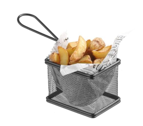 Cesta para fritos mini HENDI de 255x135x45 mm para raciones de patatas 5