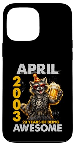 23rd Birthday Raccoon Beer April 2003 Vintage 23 Years Old �X�}�z�P�[�X iPhone 13 Pro Max �p