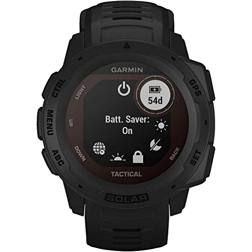 Garmin Instinct Solar Tactical Edition - Montre GPS de Plein air Robuste avec Chargement à l'énergie Solaire et Fonctions Tactiques - Noir
