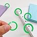 LOUZAGO 100 Pcs 2/3 Inch Plastic Binder Rings, Green Loose Leaf Book Rings Index Card Ring, Flexible Keychain Clips for Book, Index Cards, Notebook Paper (Green, 15mm)