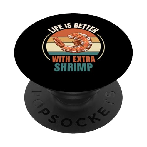 La vita vintage è migliore con gli amanti del cibo extra di gamberetti PopSockets PopGrip Intercambiabile