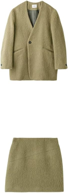 Amazon | [ミースロエ] シャギーノーカラージャケット MWFJ245021KKI1