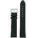 Watch Band Genuine Leather Extra Long Black Alligator Grain 20 millimeter Tech Swiss