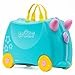 Trunki Original Kids Ride-On Suitcase and Carry-On Luggage - Una Unicorn (Turquoise)
