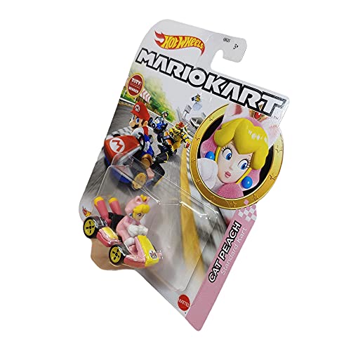 DieCast Hotwheels Mario Kart Cat Peach Standard Kart - Toty Winner 2021