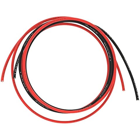 BNTECHGO 18 Gauge Silicone Wire 5 ft red and 5 ft Black Flexible 18 AWG Stranded Tinned Copper Wire Cover