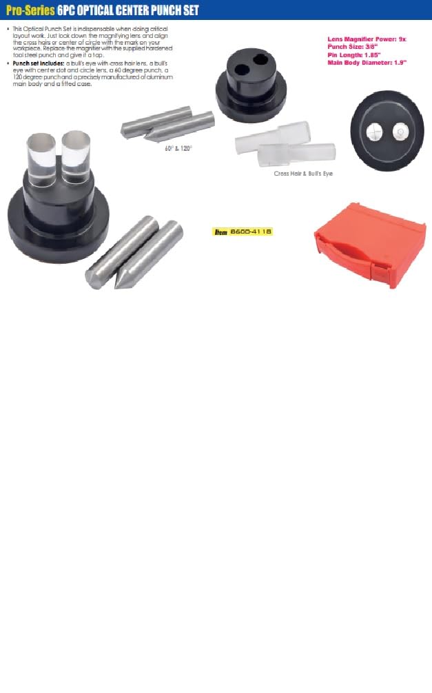 HHIP 8600-4118 Optisches Körner-Set, 6-teilig