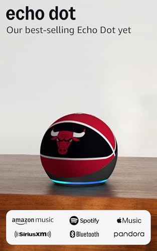Image of Amazon Echo Dot (newest model) | Officially Licensed NBA Limited-Edition | Chicago Bulls