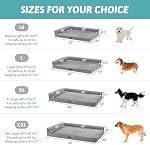 COZY KISS Lit de chien orthopédique pour grand chien, XL Chien Lit de caisse, L en mousse en forme de fond antidérapant Sofa chat avec couvercle amovible lavable, adapté pour les animaux de compagnie jusqu'à 100 C'est vrai. 44x32x7 de pouce, gris