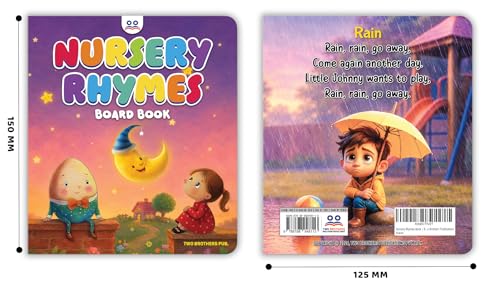 Image of Nursery Rhymes Book - Board Book for Kids | Premium Quality Classic Rhymes Book for Kids | Early Learning Activity Book | Ages: 2 - 6 Years | Two Brothers Publications