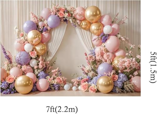 Fondo fotográfico con arco de globos 7x5ft Kate miniatura 2