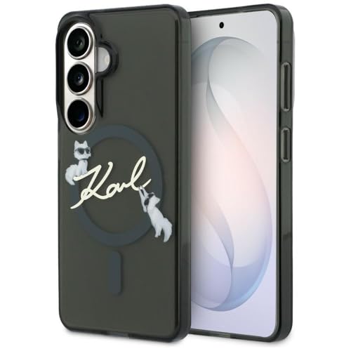 CG MOBILE Karl Lagerfeld IML KC Script Compatible avec MagSafe Coque pour Samsung Galaxy S26 Plus (Noir)