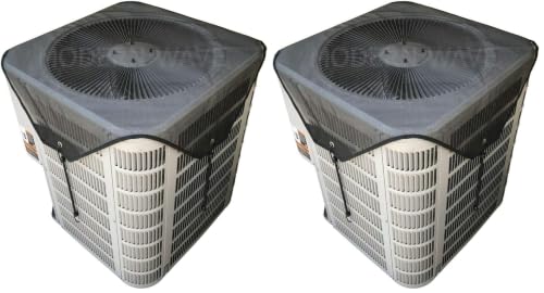 Image of MODERN WAVE Central Air Conditioner Cover for Outside Units 36 x 36 - Top Universal Outdoor AC Cover Defender (Mesh, 36 inch x 36 inch) (Pack of 2)