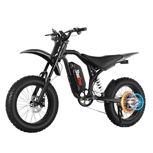 SheaDrew Peak 3000W Electric Dirt Bike Max 40 MPH Battery