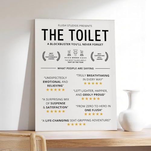Funny Bathroom Review, Toilet Rating Art Wall Decoration Poster Family Bar Restaurant Garage Cafe Art Sign Gift Unframe 20x30inch by Generic - Image 7