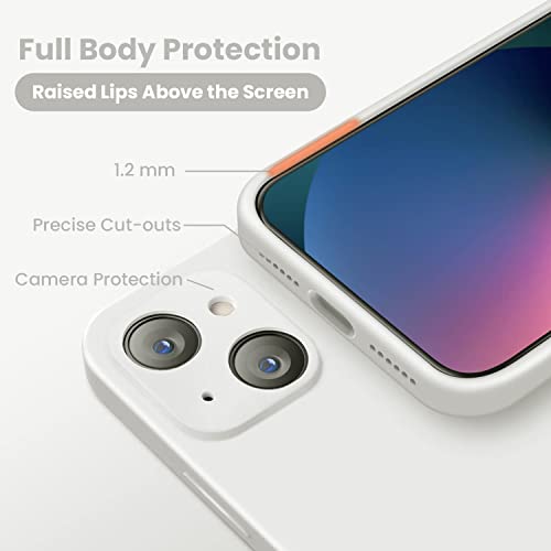 Dragon Iphone 13 Case,Soft Silicone Case Compatible With (6.1 Inch), Camera Protection, Pattern, Dragon Case Iphone 13 , White #TOP4