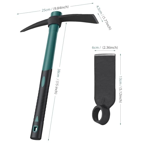 NAUKII 2pcs Gardening Tools with 1pcs Handle Multi-Functional Garden Hoe for Flower Work - Thumbnail 6