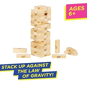 Jenga Game The Original Wood Block Game with Genuine Hardwood Blocks Stacking Tower Game Ages 6 1 or More Players Party Games for Kids Family Games