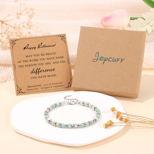 Image of JoycuFF ๐๐ถ๐ณ๐๐ ๐ณ๐ผ๐ฟ ๐ช๐ผ๐บ๐ฒ๐ป ๐ ๐ผ๐ผ๐ป๐๐๐ผ๐ป๐ฒ ๐๐ฟ๐ฎ๐ฐ๐ฒ๐น๐ฒ๐ Amazonite Colorful Imperial Jasper Stainless Steel Beads Bracelets, Graduation Christmas Valentines Mothers Day Birthday Gifts