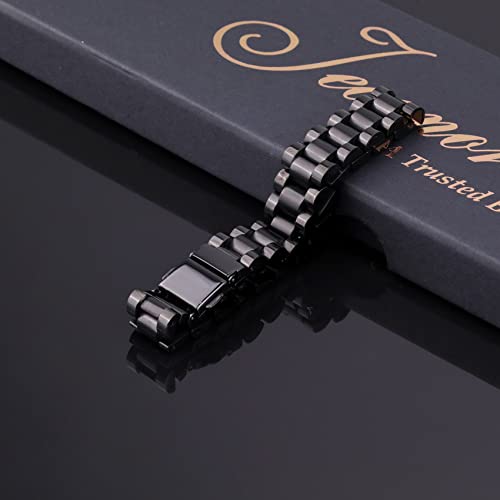 Jecanori Magnetic Titanium Steel Bracelets For Men - Men's Hematite Bracelet With Remove Tool & Jewellry Gift Box #TOP4
