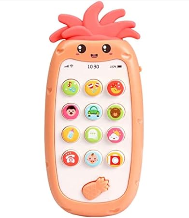 NGEL Pineapple Shaped Phone Toy for Kids | Toy for Toddlers | Educational Toys for Kids | Gift Toy for Babies ( Multi Colour ) - Pack of 1