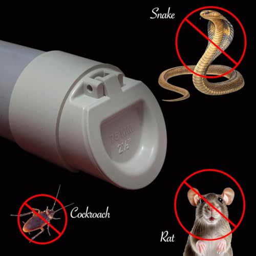 Image of PVC Drain Pipe Flip Cap 75MM (2.5 Inch) | Anti-Rat & Insect Guard | Durable White PVC Waste Pipe Fitting Cover for Indoor & Outdoor Drainage Use Pack Of 1
