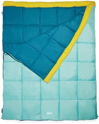 Coleman Flatlands 30/40/50°F Adult Sleeping Bag, Made from 100% Recycled Material, Big & Tall Options, Cool-Weather Sleeping Bag