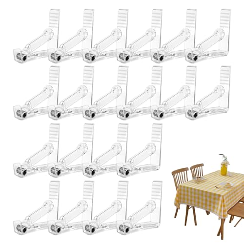 Sillas - Pinzas para mantel, 20 piezas para mesas de exterior, fijación para camping, restaurante, cena al aire libre, para cumpleaños, Navidad, fiesta, familia, boda, restaurante