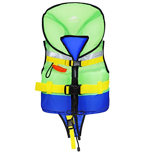 Gogokids Kids Float Swim Vest for 1-6 Years - Children Floating Jacket with Headrest Toddler Boys Girls Swimming Vest Swim Jacket